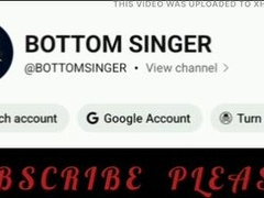 Fellow pummeling his own beef whistle when he was home alone