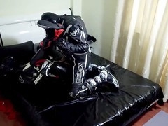 bikers in leather rubber