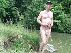Outdoor, gay bitch, straight naked