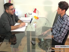 Slim Latin students 18+ Sucked Off By Dilf Until Mouth Jizzed