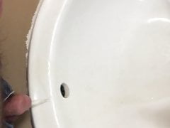 My Tiny Cock peeing in sink