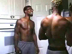 Big black dick, gay black thugs gangbang, gay sloppy blowjob