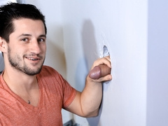 Bearded guy with a cute smirk is about to get ass-fucked