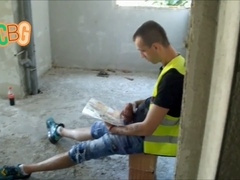 Big dick solo, cum in public, gay movie