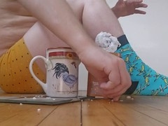 Desperate schoolmate has a tea time surprise