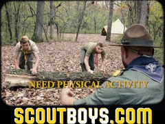 ScoutBoys Man Scout Cole Blue and pal drilled wet by steamy elder stud
