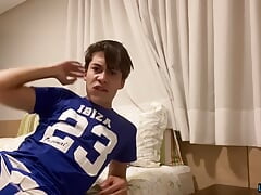 Petite cute twink Danny Bianchi masturbates and cums solo