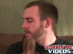 Kinky mature senior swallows rock hard cock from young hunk