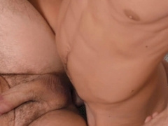 Kitchen fucking for a nerd and his big booty boyfriend