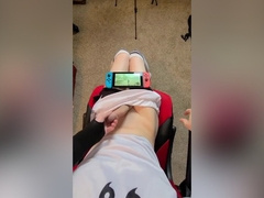 Femboy Gets A Handjob From His Friend While Playing Nintendo
