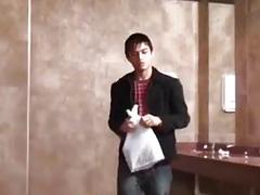 Slutty boy got caught by 2 policemen