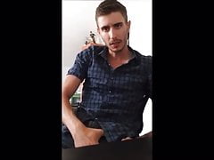 HOT Israeli with HUGE dick jerks off in bedroom