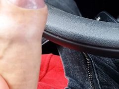 Handjob in public in a car