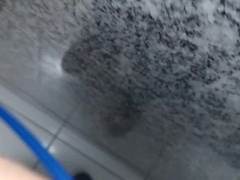 Applying the serum thru the study to harden the stepdad's trunk.