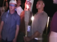 College amateurs hazed outdoors by gay frat