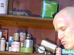 Anal play, jerking off, gay bald