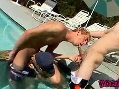 steaming outdoor twink orgy time with beautiful Casey and friends