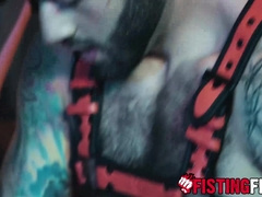 Hunky Tryp Bates creams himself after taking a bareback pounding