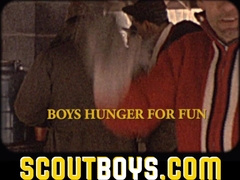 ScoutBoys - Strung Up tatted DILF barebacks red-hot young Dude Scout in woods