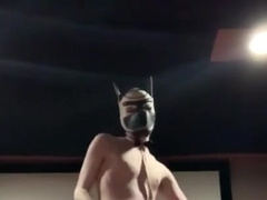 Pup disrobe display to I need a hero