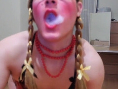 smoking for you on my slutty clothes 9