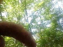 walking naked in woods