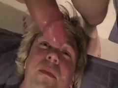 Plumbing the lads throat and spunking on his face