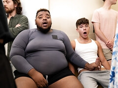 Black dude with fat ass endures young white dick in many ways