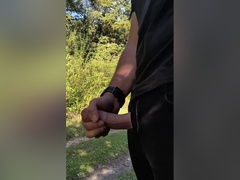 Cumshot In The Middle Of The Forrest