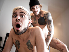 Bareback in the kitchen for Bo Sinn & Alex Montenegro