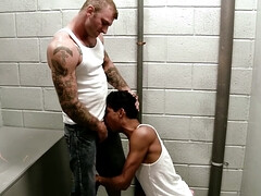 Prison domination with two horny fuckers