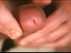 Close up cum in hand, on shaft and balls