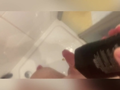 impressive jism in bathroom