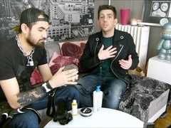 Sfw, gay discussing, gay leather