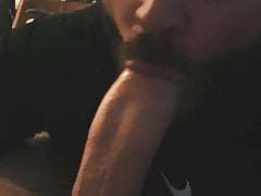 Sucking off my longtime hung uncut favorite