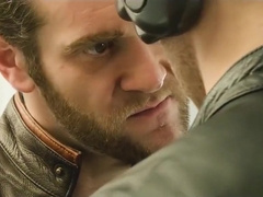 Wolverine fits his huge pulsing cock inside of Cyclops