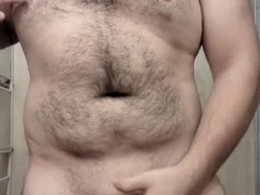 Good-Sized Furry Pecs Fellows Caressing his Figure and Frolicking with himself