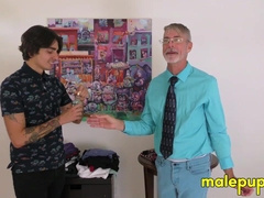 Richard Lennox asked the trainee to demonstrate wedgies on BDSM tighty whities