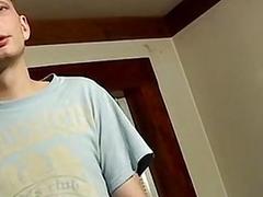 Couple of young skinny thugs jerk off next to each other