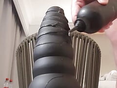 anal introducion of a 45-70-88 monster plug. 88mm is the last ball similar to a knot.  first time inside.  20220216  session 027
