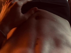 Solo stud investigates his figure and jism (delicate moanings)