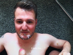 Inked guy with a round ass is going to earn that money