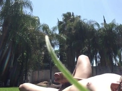 youngster jerks in a park but a unconveniently positioned grass coats his dinky