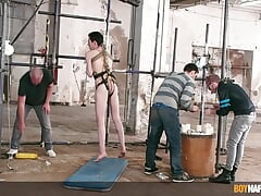 Obedient Twink Jesse Evans tormented by Dominant Master Kane