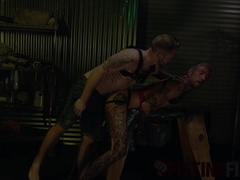 Submissive Ryan Sebastian endures the painful spanking from Andrew Delta