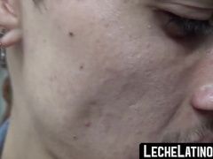 LecheLatinos.com - Cute Latino's first taste of cum after a raw dick pounding turns him gay