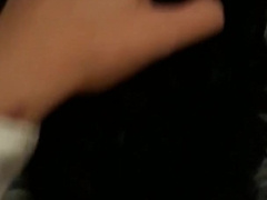 Non-binary person inhales off bi-curious-nosey stud in closet