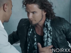 Wavy haired Archer Crofts ass endures stud Zario Travezz rock hard cock