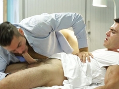 Emergency room anal with a bearded doctor bottoming