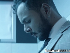 Mateo Zagal tongues and pounds Milo Madera bareback in the bathroom